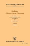 Die Lieder Walthers von der Vogelweide