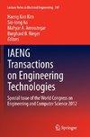 IAENG Transactions on Engineering Technologies