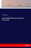 List of William Blackwood and Sons' Publications