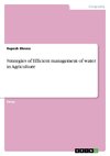 Strategies of Efficient management of water in Agriculture