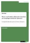 Wesen und Funktion fiktionaler Sprachen auf Grundlage natürlicher Sprachen