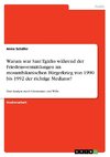 Warum war Sant'Egidio während der Friedensvermittlungen im mosambikanischen Bürgerkrieg von 1990 bis 1992 der richtige Mediator?