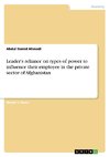 Leader's reliance on types of power to influence their employee in the private sector of Afghanistan