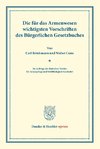 Die für das Armenwesen wichtigsten Vorschriften des Bürgerlichen Gesetzbuches.