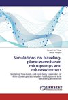 Simulations on traveling-plane-wave-based micropumps and microswimmers