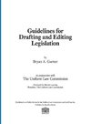 Guidelines for Drafting and Editing Legislation