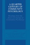 A Quarter Century of Community Psychology