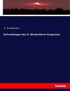 Verhandlungen des III. Blindenlehrer-Congresses