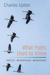 What Poets Used to Know