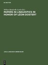 Papers in linguistics in honor of Léon Dostert