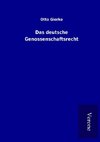 Das deutsche Genossenschaftsrecht