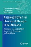 Anzeigepflichten für Steuergestaltungen in Deutschland