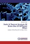 Static & Thermal Analysis Of Brake Disc Of Different Alloys