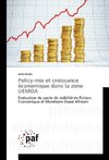 Policy-mix et croissance économique dans la zone UEMOA