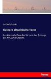 Kleinere altpolnische Texte