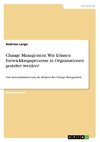 Change Management. Wie können Entwicklungsprozesse in Organisationen gestaltet werden?