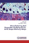 Manufacturing And Properties Studying Of Cu-Al-Ni Shape Memory Alloys