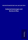 Lebenserinnerungen und Denkschriften