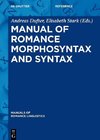 Manual of Romance Morphosyntax and Syntax