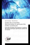 Etude des propriétés électroniques et optiques des boites quantiques