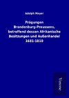 Prägungen Brandenburg-Preussens, betreffend dessen Afrikanische Besitzungen und Außenhandel 1681-1810