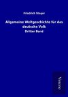 Allgemeine Weltgeschichte für das deutsche Volk