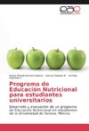 Programa de Educación Nutricional para estudiantes universitarios