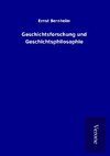 Geschichtsforschung und Geschichtsphilosophie