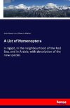 A List of Hymenoptera