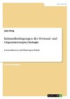 Rahmenbedingungen der Personal- und Organisationspsychologie