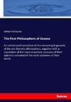 The First Philosophers of Greece