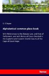 Alphabetical common place book