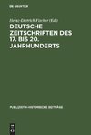 Deutsche Zeitschriften des 17. bis 20. Jahrhunderts