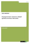 Doping im Sport. Analysen anhand spieltheoretischer Methoden