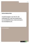 Ausarbeitungen zum Recht der ausländischen und internationalen Gesellschaftsformen, Internationales Gesellschaftsrecht