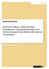 Structure, Culture and Leadership Management. Organisational Behaviour Between Kamdar Sdn Bhd and the Sara Lee Corporation