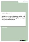 Große und kleine Leistungsnachweise. Eine Untersuchung der Leistungsbewertungen im schulischen Kontext