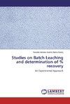 Studies on Batch Leaching and determination of % recovery