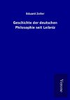 Geschichte der deutschen Philosophie seit Leibniz