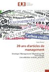 20 ans d'articles de management