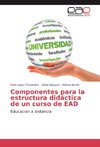 Componentes para la estructura didáctica de un curso de EAD