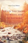 Life Is Too Short to Waste and Do Nothing