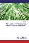 Deforestation in reserved forests: whom to blame?