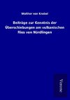 Beiträge zur Kenntnis der Überschiebungen am vulkanischen Ries von Nördlingen