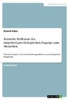 Kritische Reflexion des empirisch-psychologischen Zugangs zum Menschen