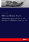 Hebrew and Christian Records