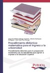 Procedimiento didáctico-matemático para el ingreso a la universidad