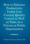 How to enhance productivity under cost control, quality control as well as time, in a private or public organization