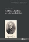 Matthias Claudius als Literaturkritiker