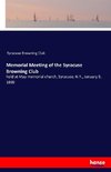 Memorial Meeting of the Syracuse Browning Club